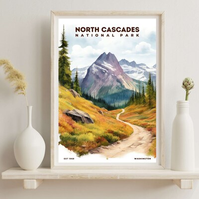 North Cascades National Park Poster, Travel Art, Office Poster, Home Decor | S8 - image6